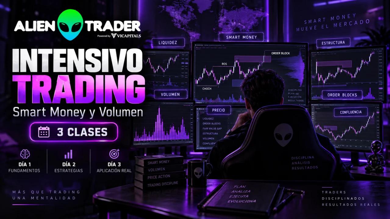 Portada del curso Intensivo Trading con Smart Money y Volumen